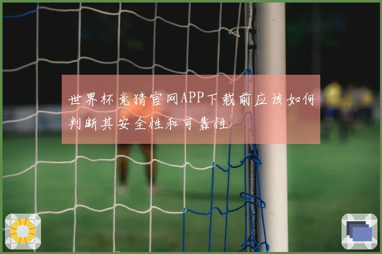世界杯竞猜官网APP下载前应该如何判断其安全性和可靠性