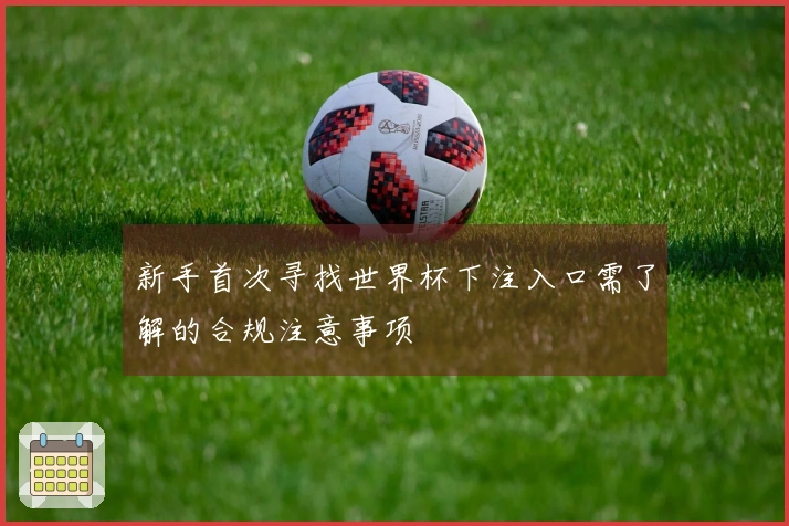 新手首次寻找世界杯下注入口需了解的合规注意事项