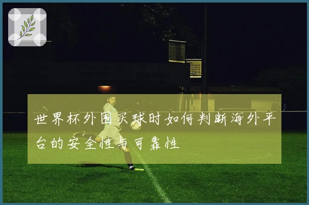 世界杯外围买球时如何判断海外平台的安全性与可靠性